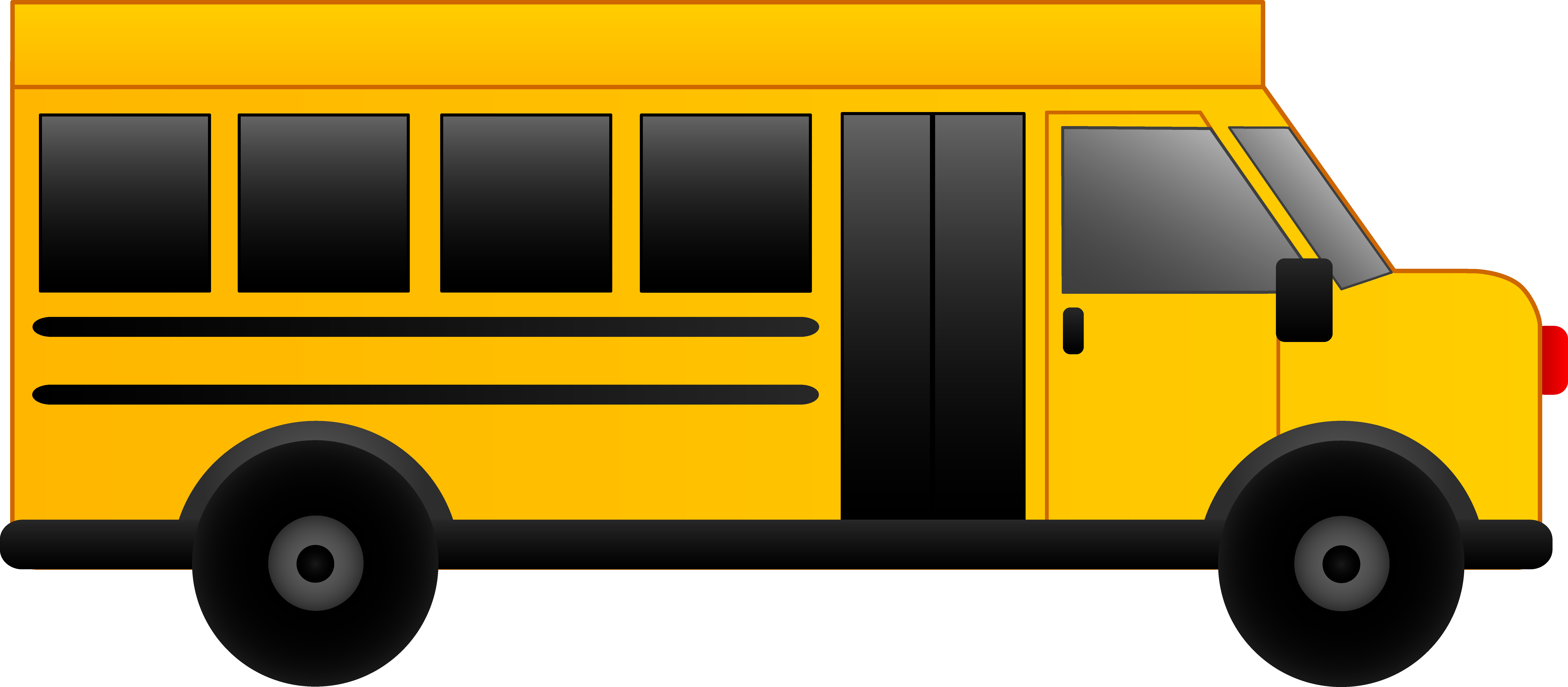 Children on school bus clipar