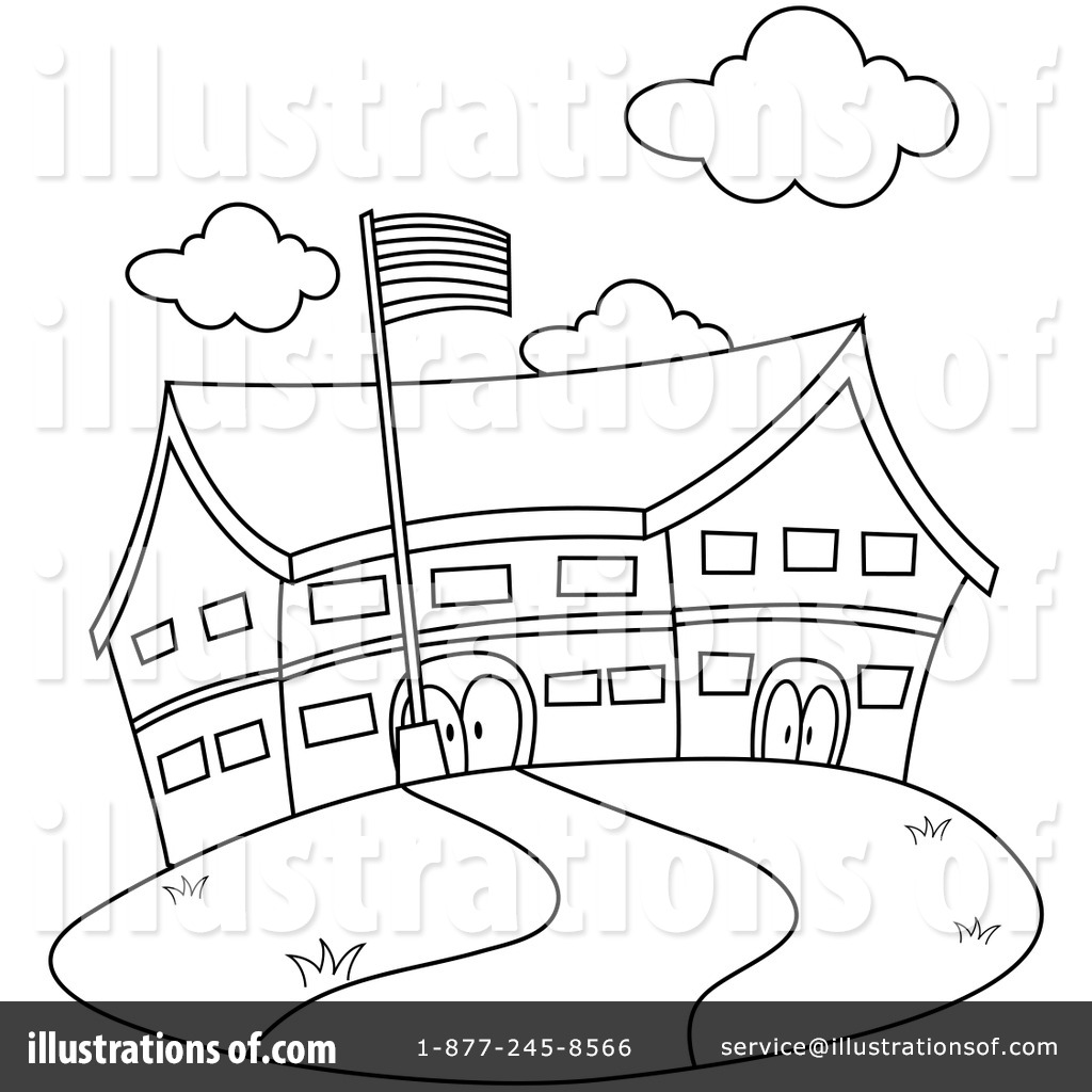 school clipart black and whit