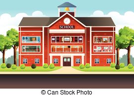 . ClipartLook.com School Building - A vector illustration of school building