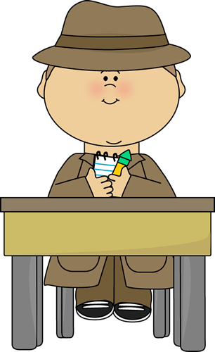 Funny detective clipart