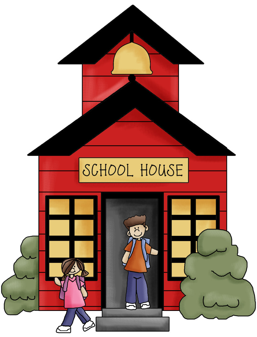 School House Clip Art Black And White Free