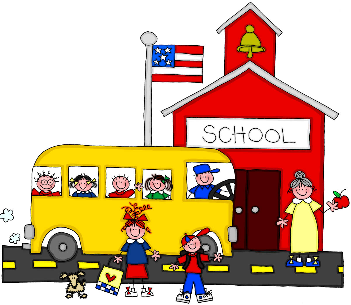 Red Schoolhouse Clip Art