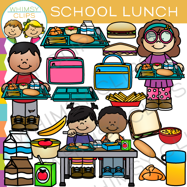 Kids eating School Lunch