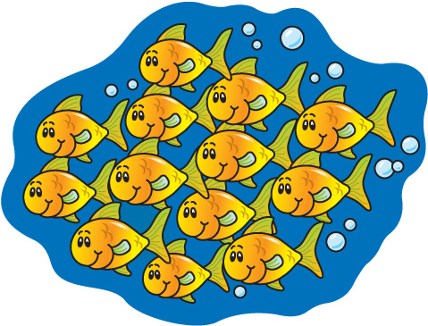 School Of Fish Clipart