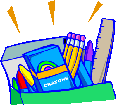 School Supplies Clip Art Bord - Supplies Clipart