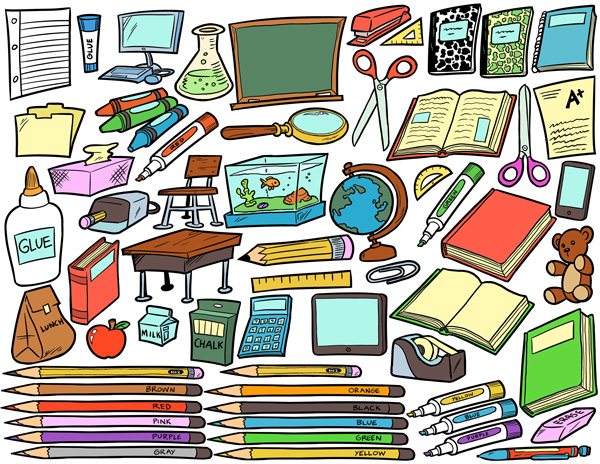 School supplies clip art pack - School Supplies Clipart 