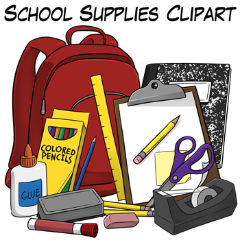 School Supplies Clip Art - School Supply Clipart