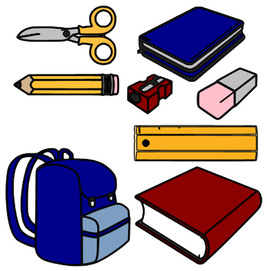 School Supplies Clipart - Clipart Of School Supplies