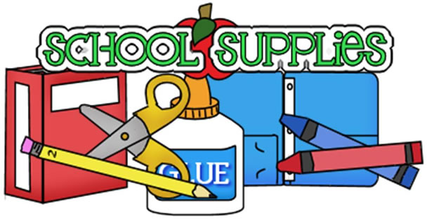 School supplies clip art pack