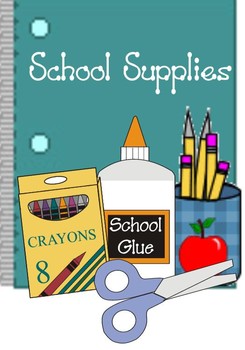 school supplies clipart for k