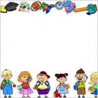 Back to school border clipart