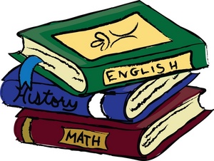 Schoolbooks Clipart Image Text Books Or School Books Covering English
