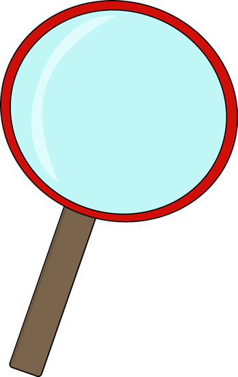 Red Magnifying Glass - Science Clipart