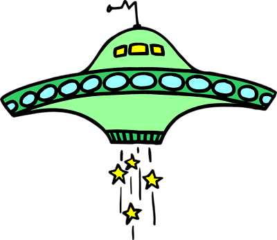 UFO clipart science fiction #2