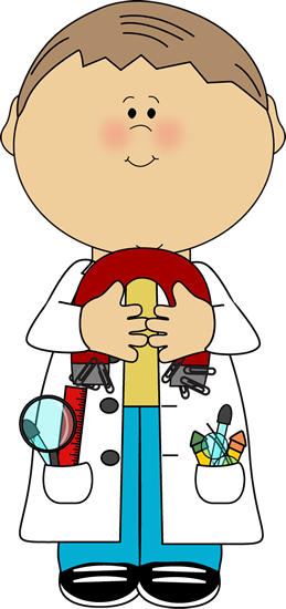 Scientist with a Magnet - Magnet Clip Art