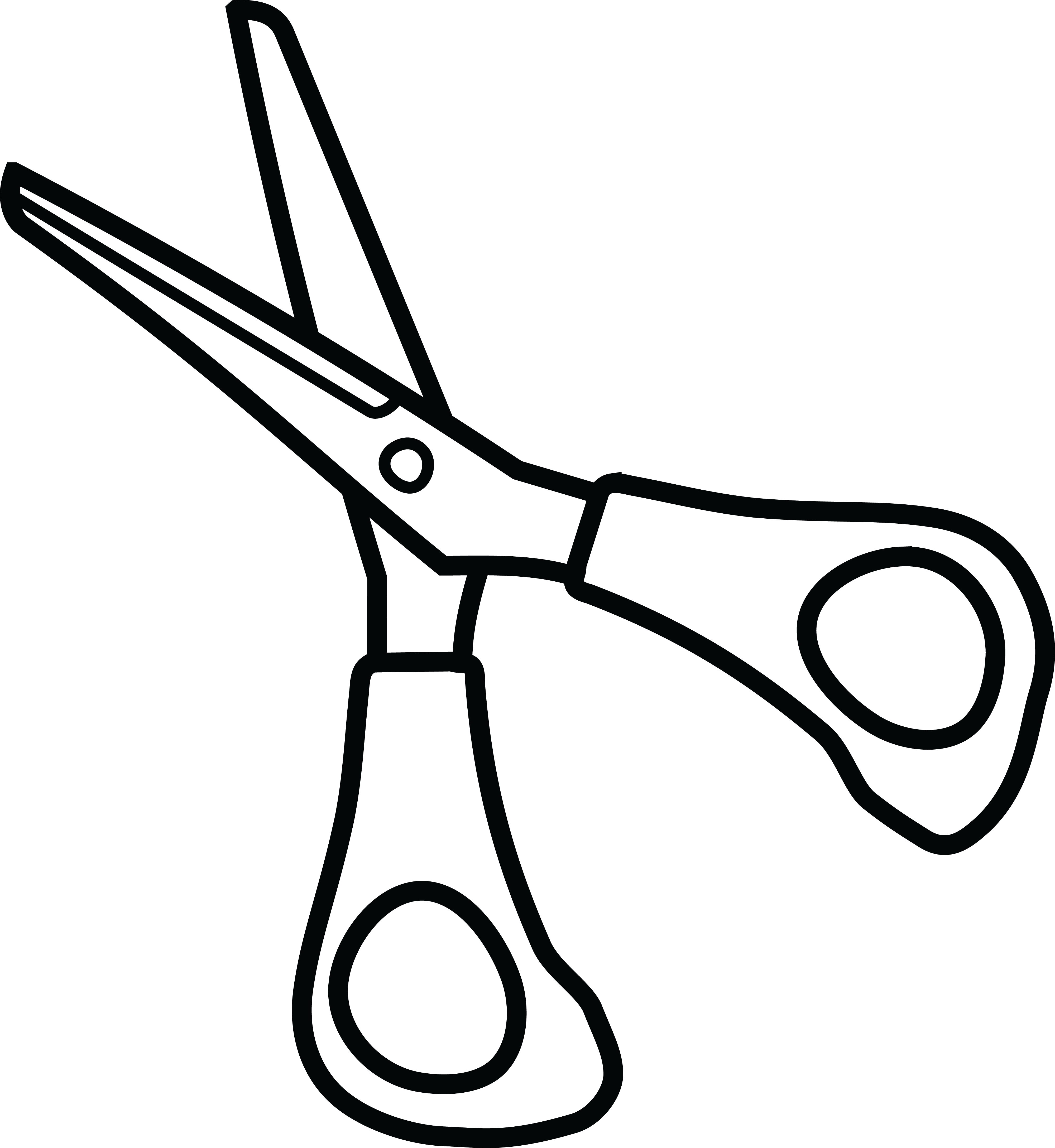 round-tip scissors green
