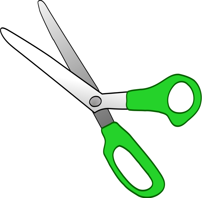 round-tip scissors green - Scissor Clipart