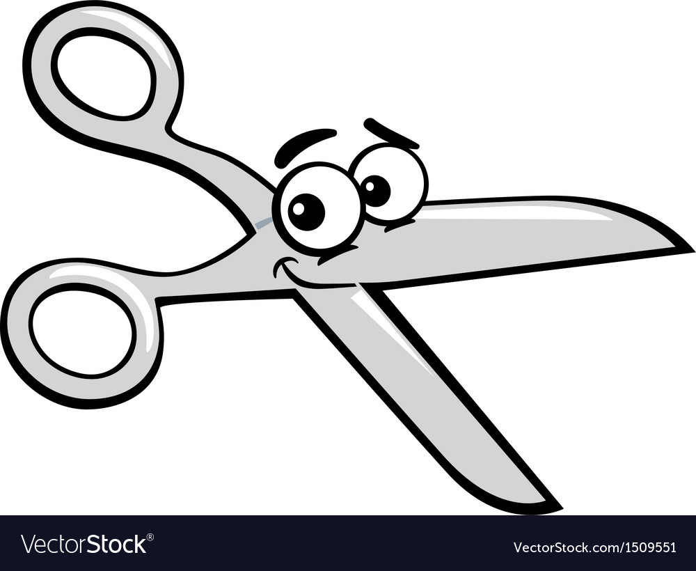 Scissors clip art cartoon vector image