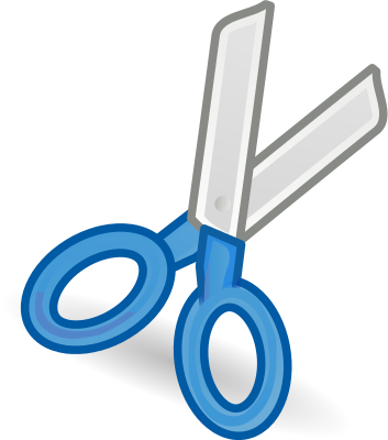 scissors clipart black and wh
