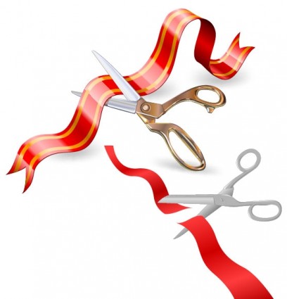 Scissors clip art Vector clip - Ribbon Cutting Clip Art