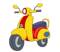 Scooter clipart. Size: 57 Kb