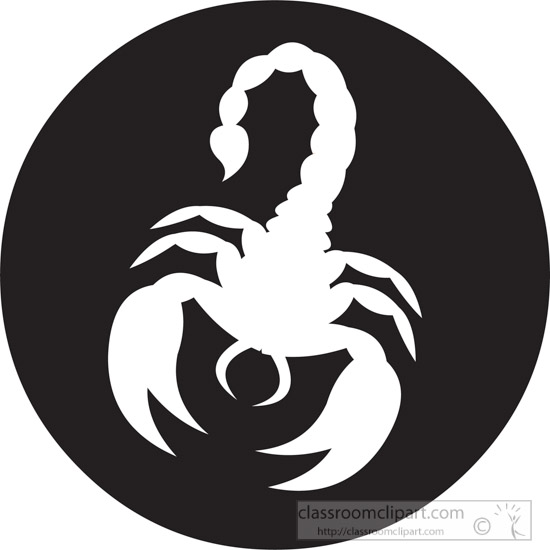 scorpion zodiac black white -