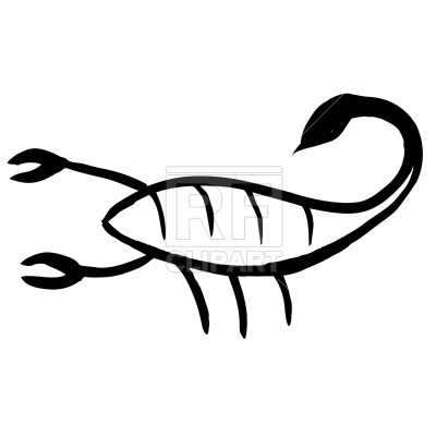 scorpion zodiac black white -