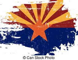 ... Scratched Arizona Flag - A flag of Arizona with a grunge.