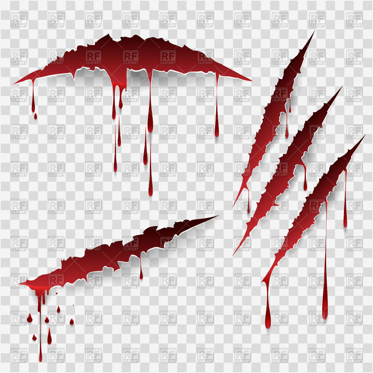 Bloody scratches Royalty Free Vector Clip Art