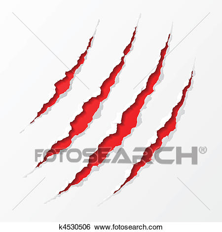 Clip Art - Claws scratches. Fotosearch - Search Clipart, Illustration  Posters, Drawings,