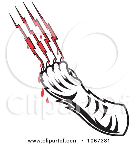 Clipart Tiger Drawing Blood From Scratches - Royalty Free Vector  Illustration by Andy Nortnik