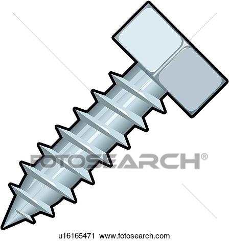 Clipart - Sheet Metal Screw . Fotosearch - Search Clip Art, Illustration  Murals, Drawings