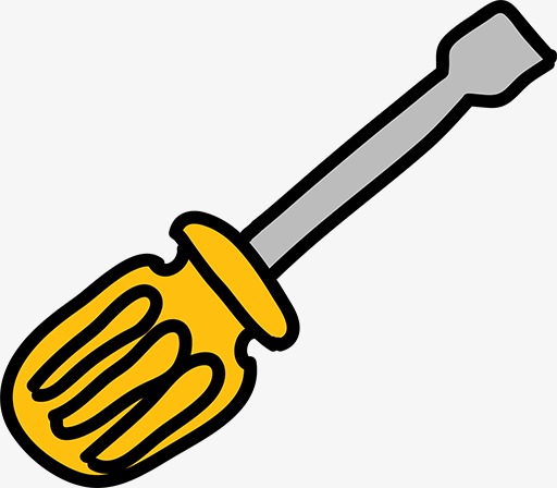 cartoon screwdriver, Hand Painted, Cartoon, Screwdriver PNG Image and  Clipart