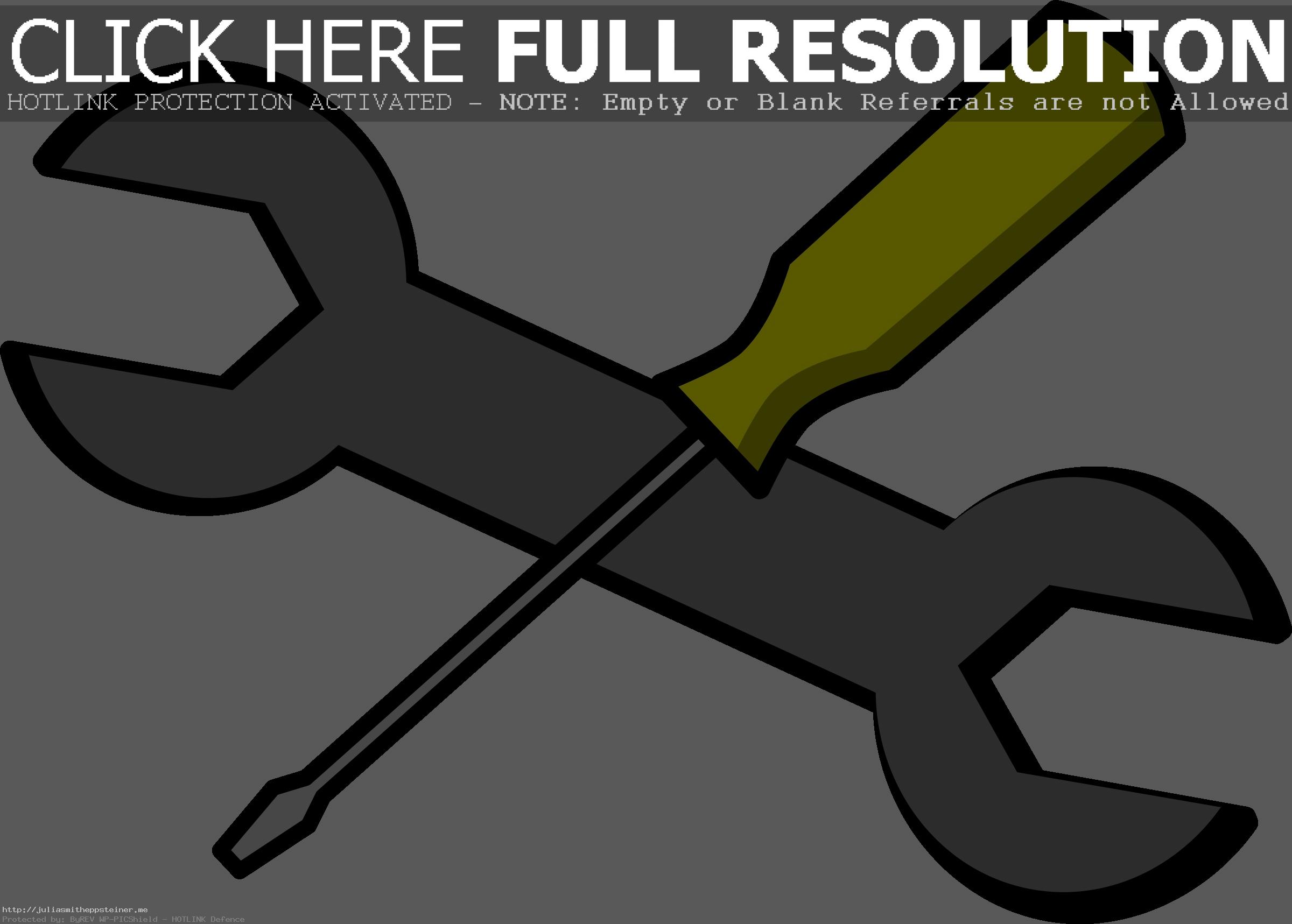 Clipart Screwdriver And Wrench Icon With Screw