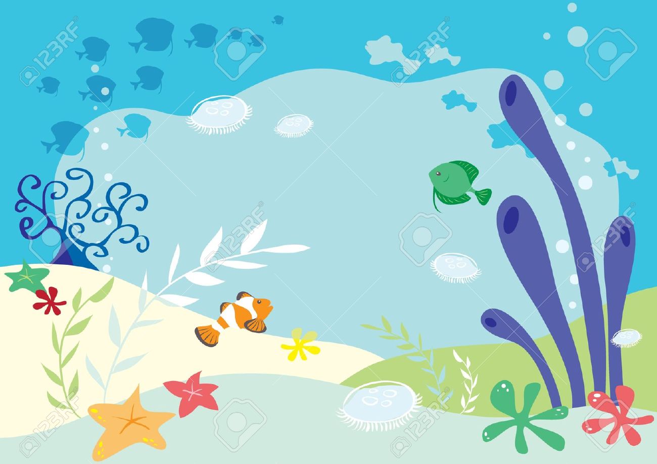 Fish under the sea clipart - 
