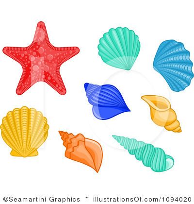 sea life clipart shells .