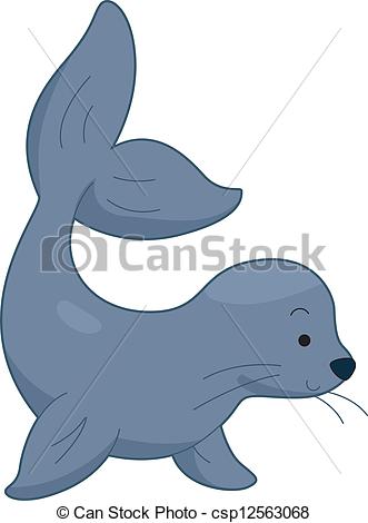 ... Sea Lion - Illustration o - Sea Lion Clip Art
