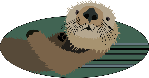 Sea Otter clip art free vector