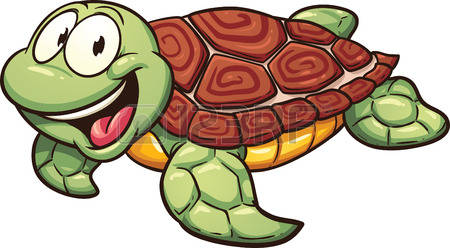 sea turtle: Cartoon sea turtle. Vector clip art illustration with simple gradients. All