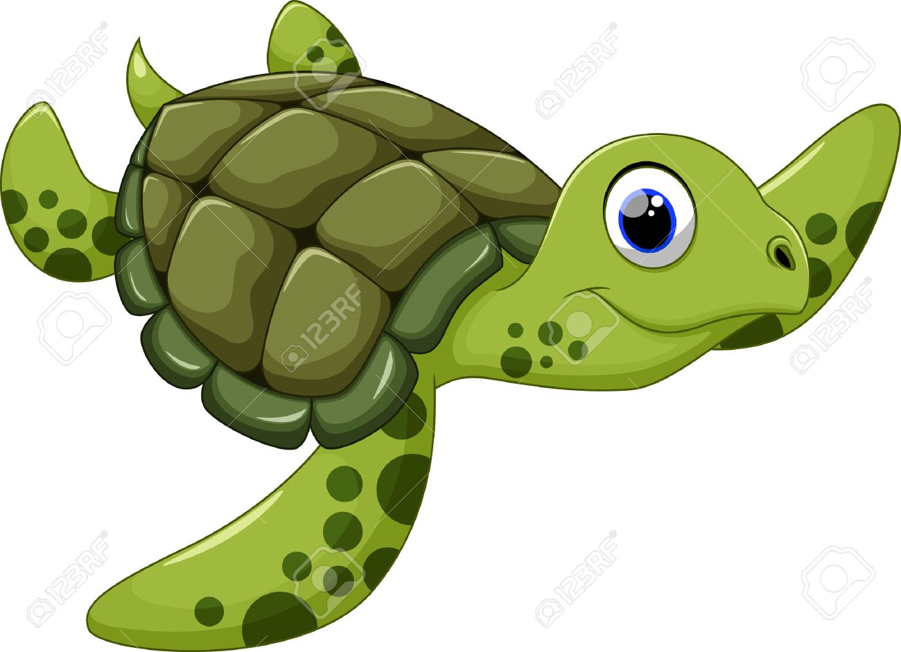 Vector Green Sea Turtle Vecto