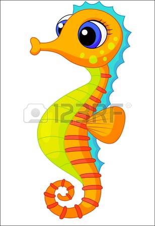 seahorse: Cute seahorse cartoon
