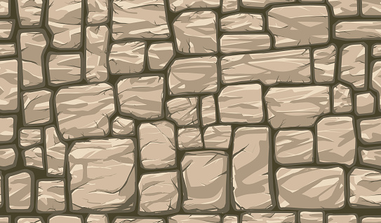 Seamless Stone Wall Background .