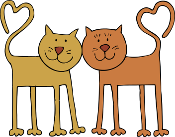 Free cat and kittens clip art