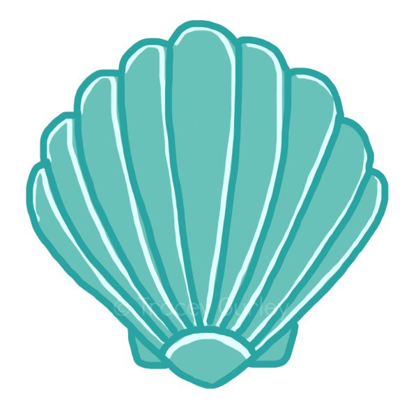 Sea Shell Clip Art | Blue Sea