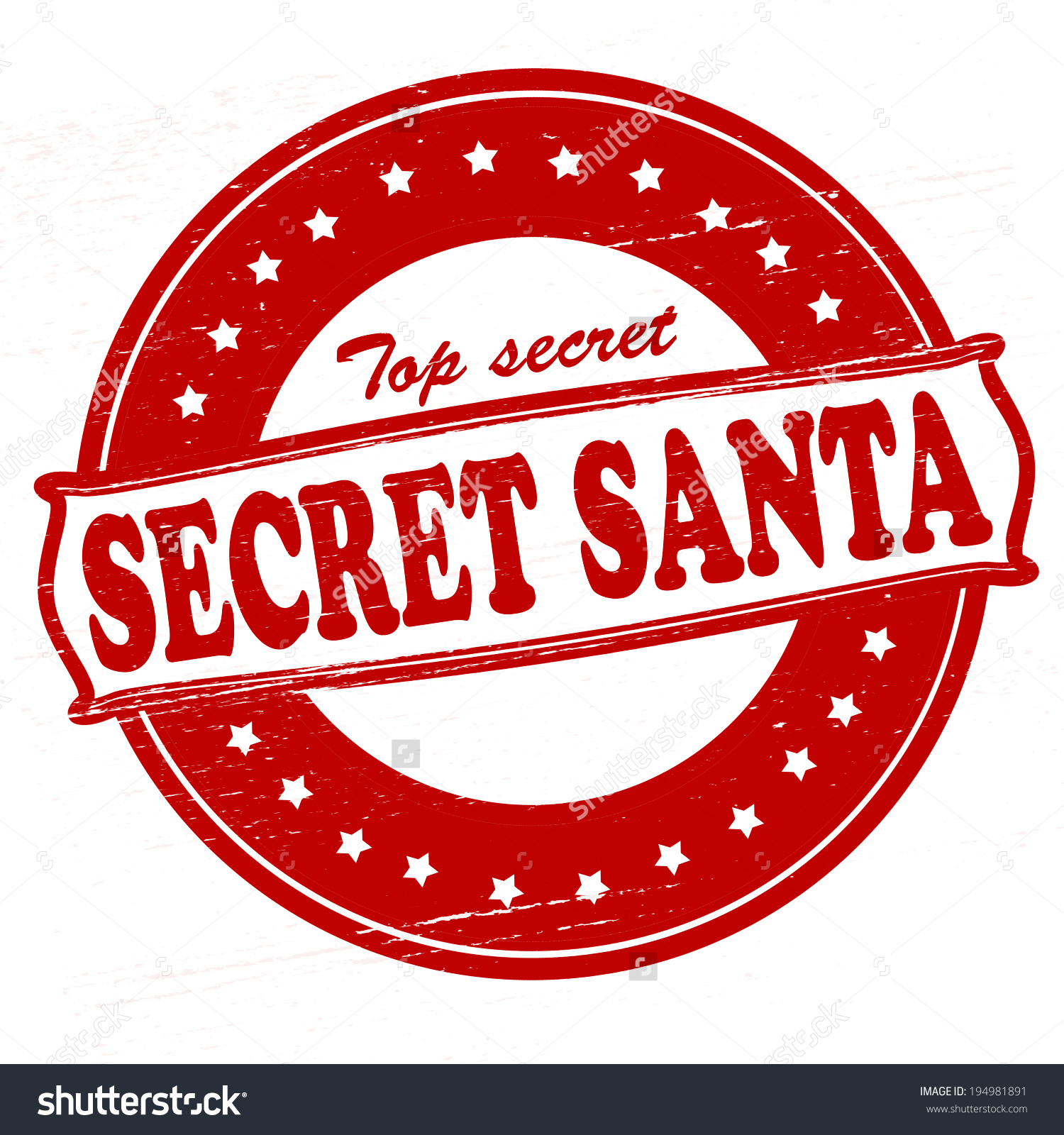 ... Secret Santa - Rubber sta