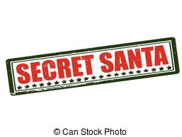 ... Secret Santa - Rubber stamp with text secret Santa inside,.