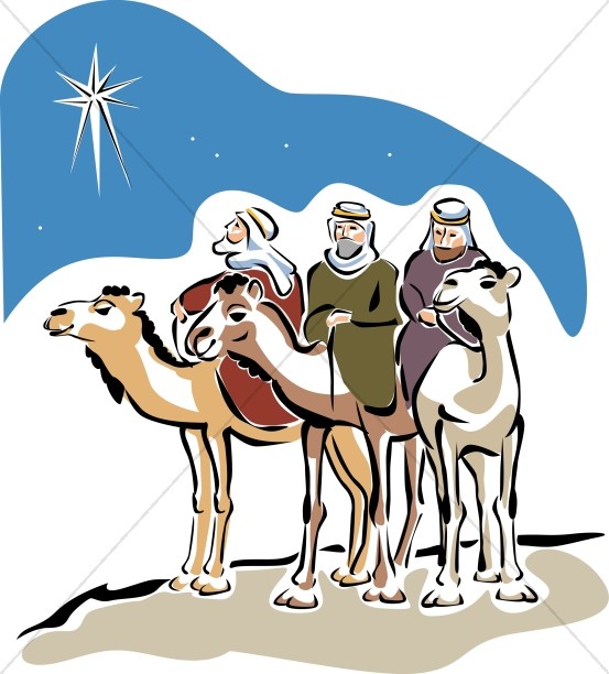 See More Epiphany Clipart · Three Camels with Magi