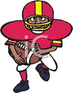 Mean football player clipart 