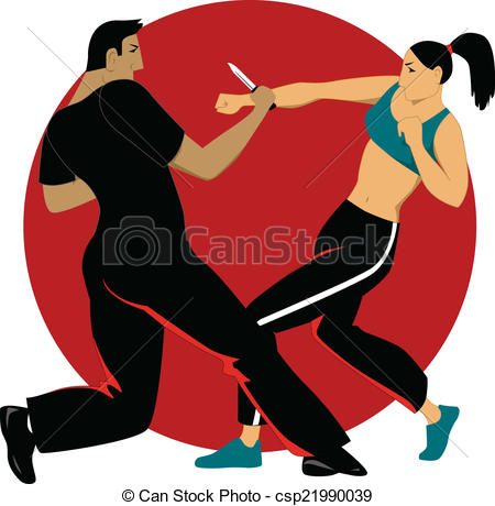 ... Self-defense for women - Woman learning self-defense.