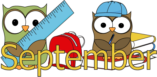 September Month School Owls - September Free Clip Art